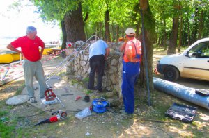 Postavljanje pontona i sređivanje plaže, jun 2016